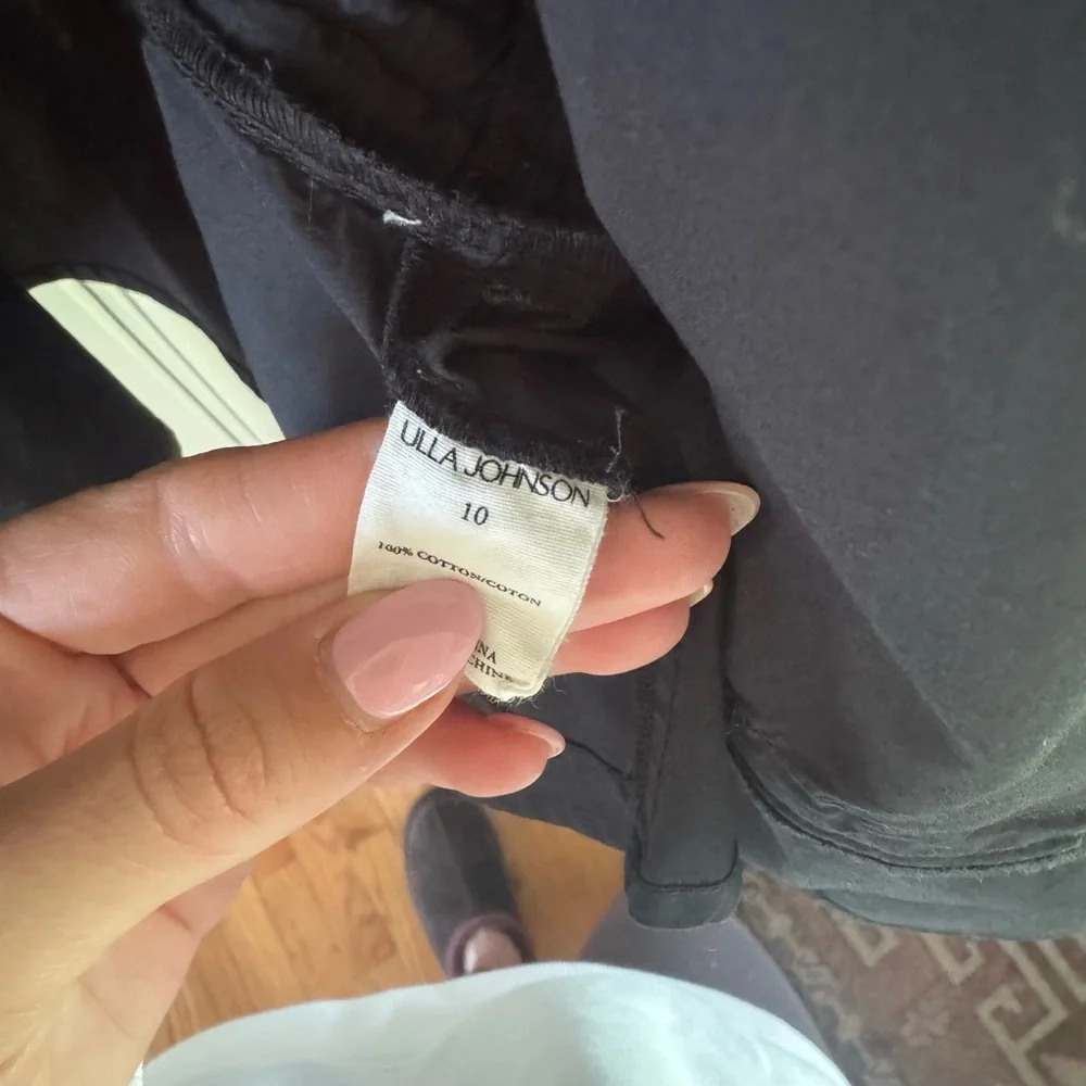 Ulla Johnson Black Puff-Sleeve Drawstring Peplum Top - Picture 4 of 4